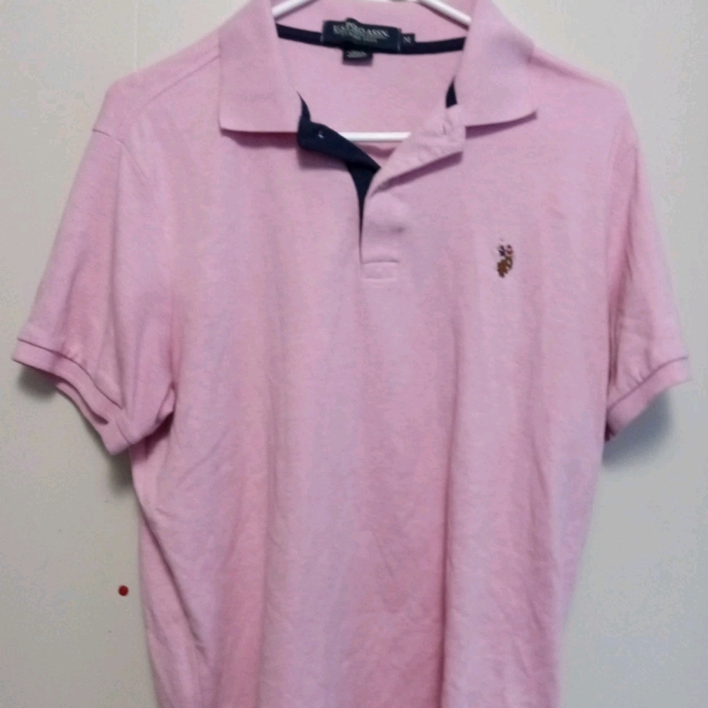 U.S. Polo Assn. Pink Polo Shirt Mens Medium